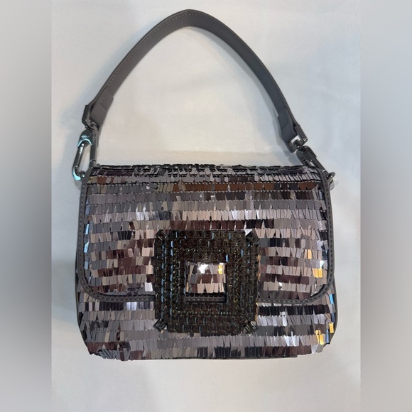 NWOT BiBi Lou Baku Gun Metal Gray Purse - Picture 2 of 6